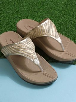 Mochi - Women Beige Wedges Heels
