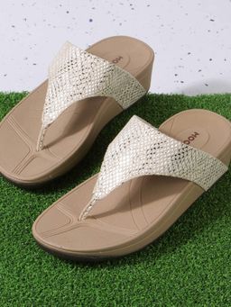 Mochi - Women Beige Wedges Heels
