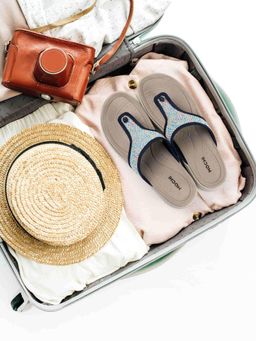 Mochi - Women Blue Heeled Sandals