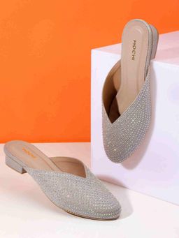 Mochi - Women Gold Mules Heels