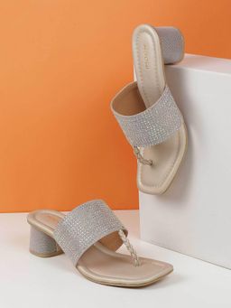Mochi - Women Gold Heeled Sandals