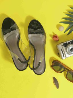 Mochi - Women Black Heeled Sandals