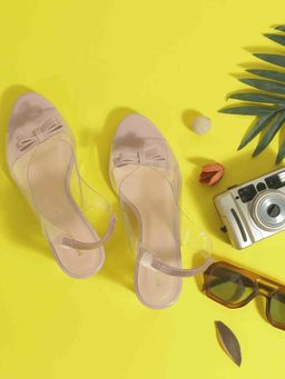 Mochi - Women Beige Heeled Sandals