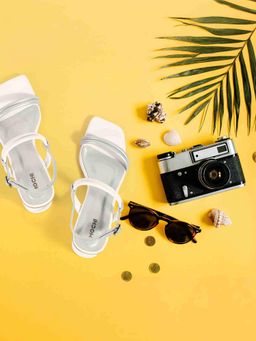 Mochi - Women White Heeled Sandals