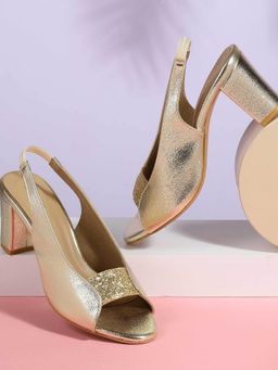 Mochi - Women Gold Heeled Sandals