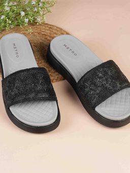Metro - Women Black Sandals