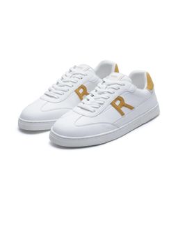 Rare Rabbit - Men Yellow Micro Leather Lace-Up Sneakers