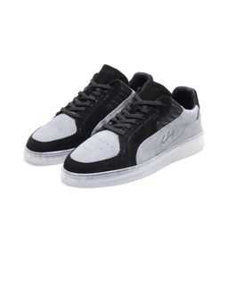 Rare Rabbit - Men Grey Suede Leather Sneakers