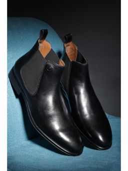 Louis Philippe - Men Black Chelsea Boots