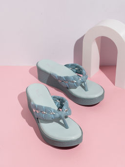 Inc.5 - Womens Blue Casual Solid Round Toe Sandals