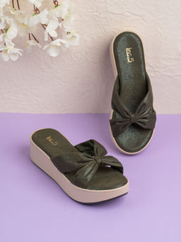 Inc.5 - Womens Green Casual Round Toe Solid Sandals