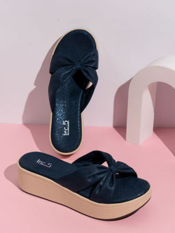 Inc.5 - Womens Navy Blue Casual Solid Round Toe Sandals