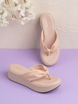Inc.5 - Womens Peach Solid Round Toe Casual Sandals