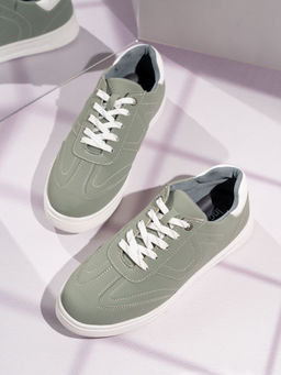 Inc.5 - Womens Green Casual Solid Round Toe Sneakers