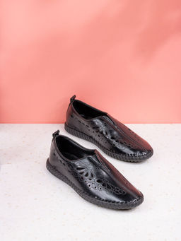 Inc.5 - Womens Black Casual Embellished Round Toe Loafers