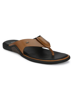 EGOSS - Genuine Leather Tan Casual Sandals for Men