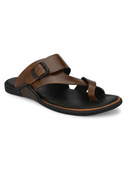 EGOSS - Genuine Leather Brown Casual Sandals for Men