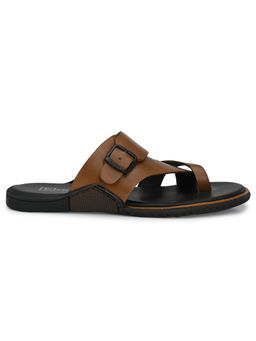 EGOSS - Genuine Leather Tan Casual Sandals for Men
