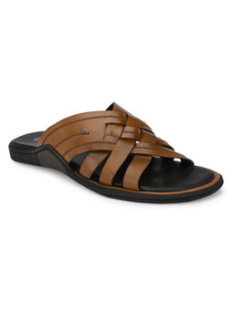 EGOSS - Genuine Leather Tan Casual Sandals for Men