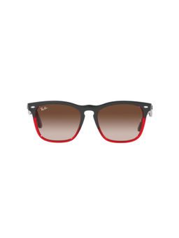 Ray-Ban - Grey On Transparent Red Sunglasses (0RB4487-Square-Grey Frame-Brown Lens-53: 54 mm)