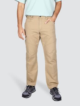 Wrangler - Men Beige Solid Regular Fit Casual Trouser