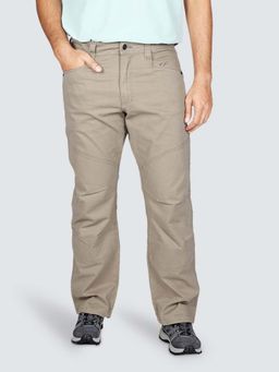 Wrangler - Men Brown Solid Regular Fit Casual Trouser