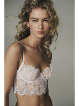 H&M - Women Pink Lace Bustier Bra