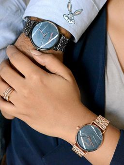 Joker and Witch - Black Stainless Steel Watch (Pack of 2) - JWCW42