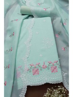 Soch - Women Green Floral Unstitched Kurta with Bottom and Dupatta (Set of 3)