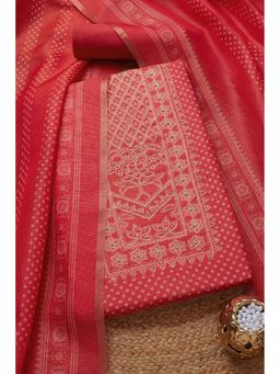 Soch - Women Pink Embroidered Unstitched Kurta with Bottom and Dupatta (Set of 3)