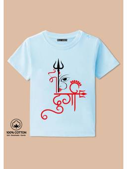 BLUSHES - Maa Durga Graphic Print T-Shirt - aqua blue
