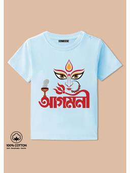 BLUSHES - Agomoni Graphic Print T-Shirt - aqua blue