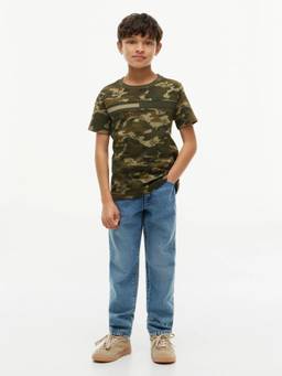 Tommy Hilfiger - Boys Camouflage Regular Fit Cotton T-Shirt