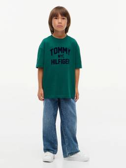 Tommy Hilfiger - Boys Logo Regular Fit Cotton T-Shirt