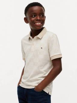 Tommy Hilfiger - Boys Checks Regular Fit Cotton Polo T-Shirt