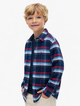 Tommy Hilfiger - Boys Checks Relaxed Fit Cotton Shirt