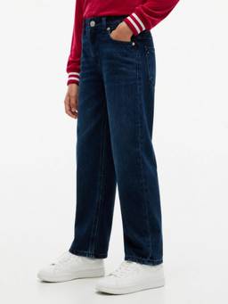 Tommy Hilfiger - Girls Mid-Wash Relaxed Fit Mid Rise Jeans