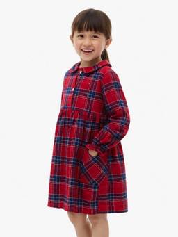 Tommy Hilfiger - Girls Cotton Peter-Pan Collar Dress