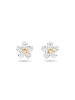 SWAROVSKI - Tough Stud Earrings Flower Yellow Mixed Metal Finish