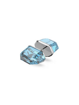 SWAROVSKI - Lucent Stud Earring Single In Teal Rhodium Plated