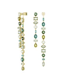SWAROVSKI - Gema Drop Earrings Asymmetrical Design Extra Long Gold-Tone Plated