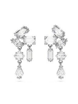 SWAROVSKI - Mesmera Drop Earrings Mixed Cuts In White Rhodium Plated