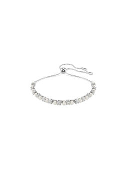 SWAROVSKI - Matrix Bracelet Crystal Pearl Round Cut In White Rhodium Plated M