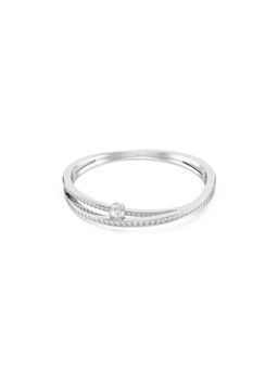 SWAROVSKI - Hyperbola Bangle Mixed Cuts In White Rhodium Plated M