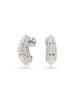 SWAROVSKI - Sublima Drop Earrings Crystal Pearl Round Cut Small In White Rhodium Plated
