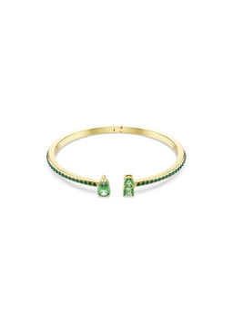 SWAROVSKI - Matrix Cuff Mixed Cuts In Green Gold-Tone Plated M