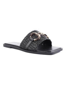 London Rag - Woven Black Flats