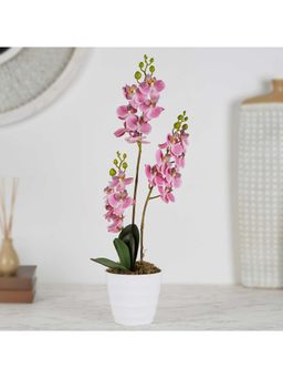 HomeTown - Ilana Artificial Orchid Potted Plant 45 cm In Pink Colour