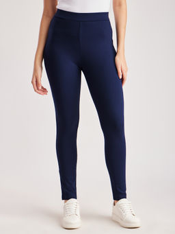 FABLE STREET - Navy Blue Solid Jegging