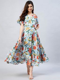 RARE - Women Casual Multi Colour Midi Floral Dress